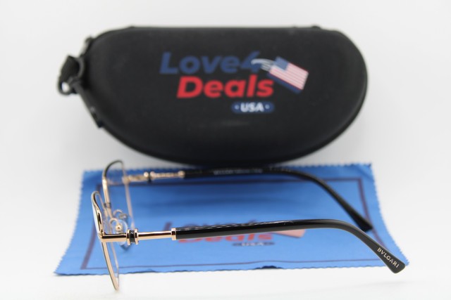 NEW BVLGARI BV 2236 2033 BLACK GUNMETAL GOLD AUTHENTIC EYEGLASSES 54-17