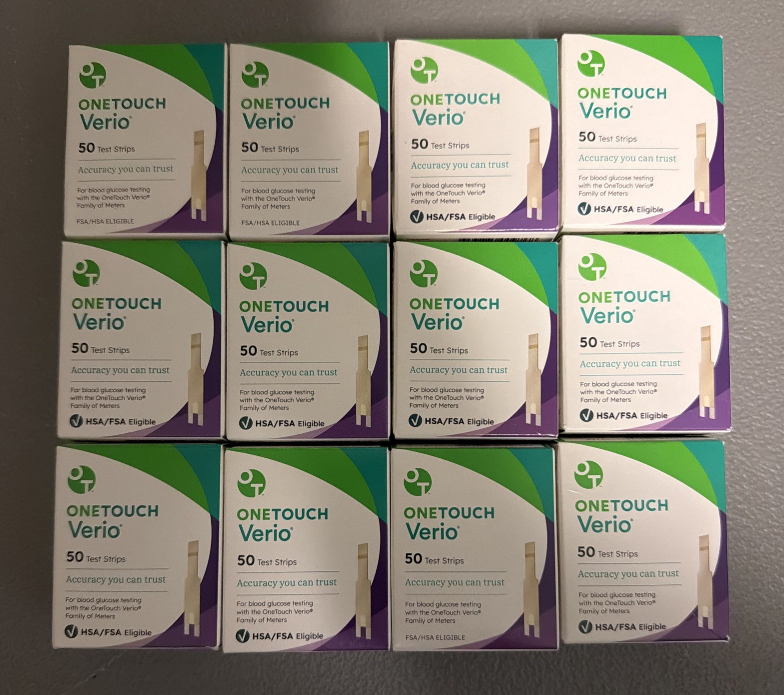 OneTouch Verio Test Strips 600 Count (12x 50ct Boxes) Exp: 4/27+ See pics