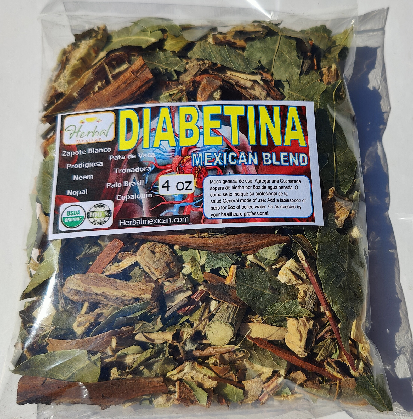 4oz Diabetina Natural organic Herbal blend Blood sugar support 113g