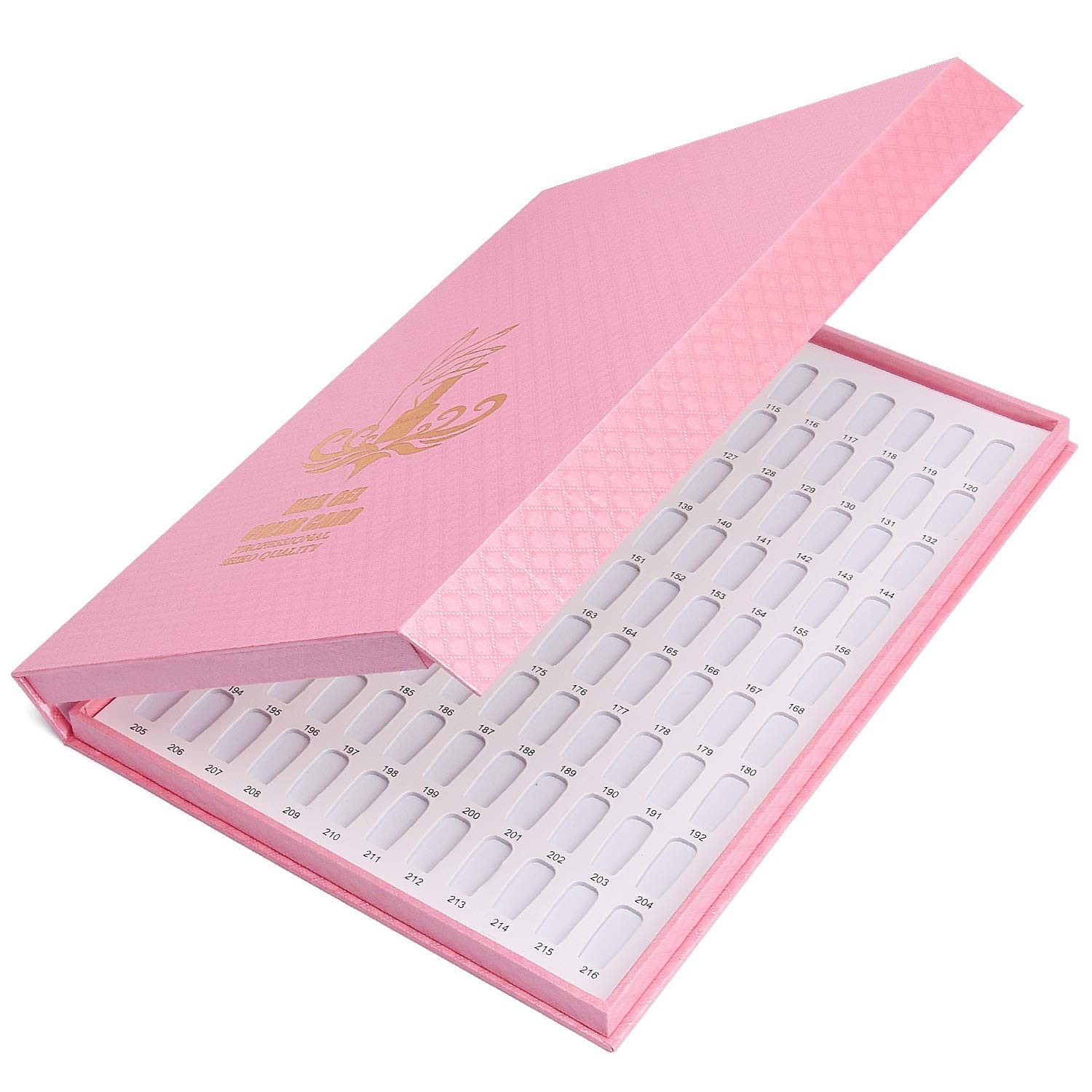 Noverlife 216 Nail Colors 456 Piece Set, 216 Display Chart – Pink