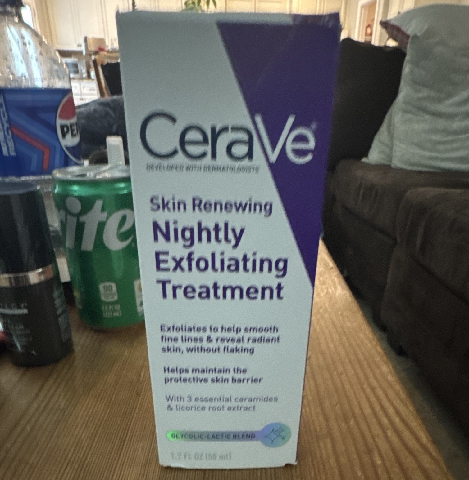 CeraVe Skin Renewing Nightly Exfoliating Face Treatment Glycolic/Lactic 1.7oz