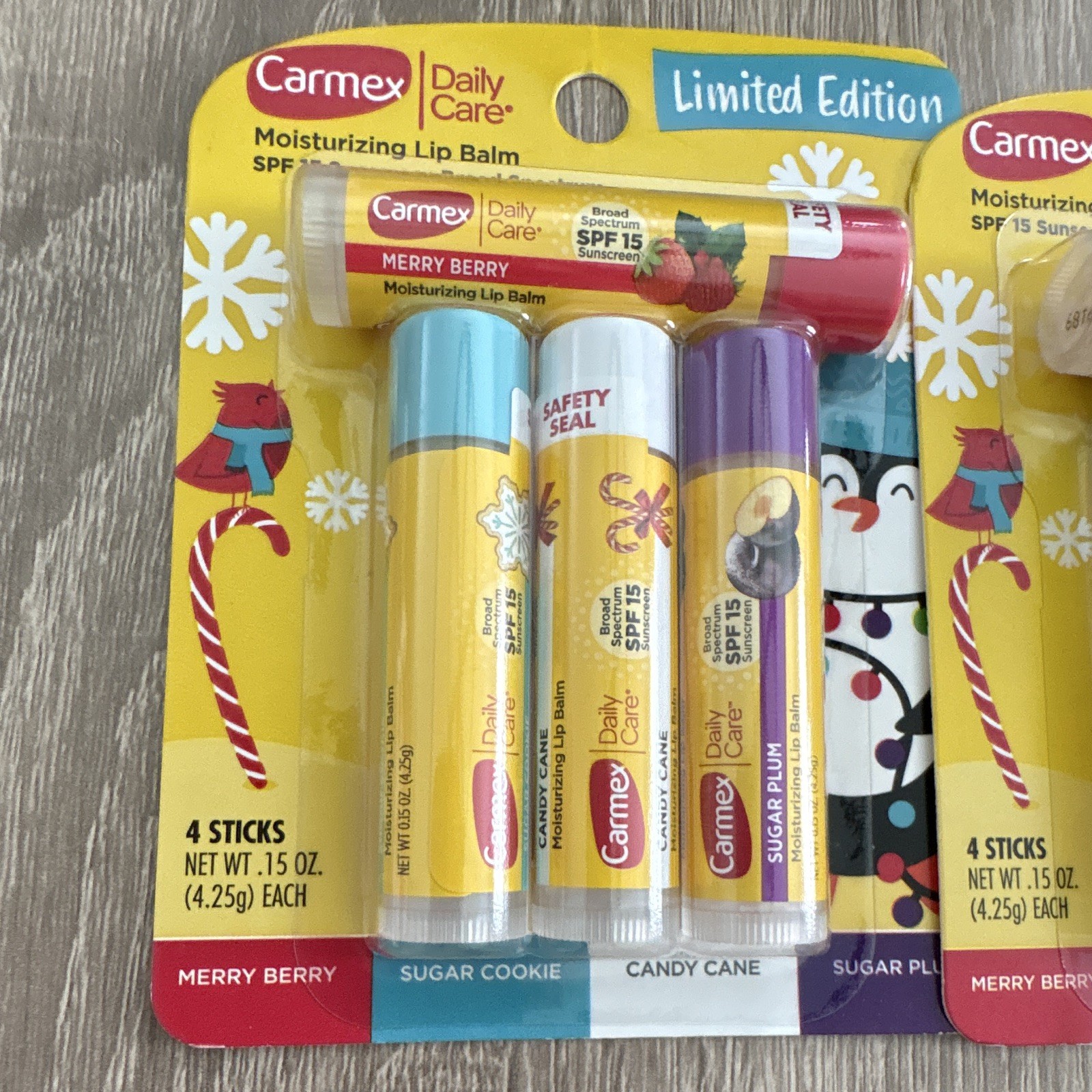 Carmex Daily Care Limited Edition Lip Balm SPF 15 4ct 0.15 oz Merry Berry