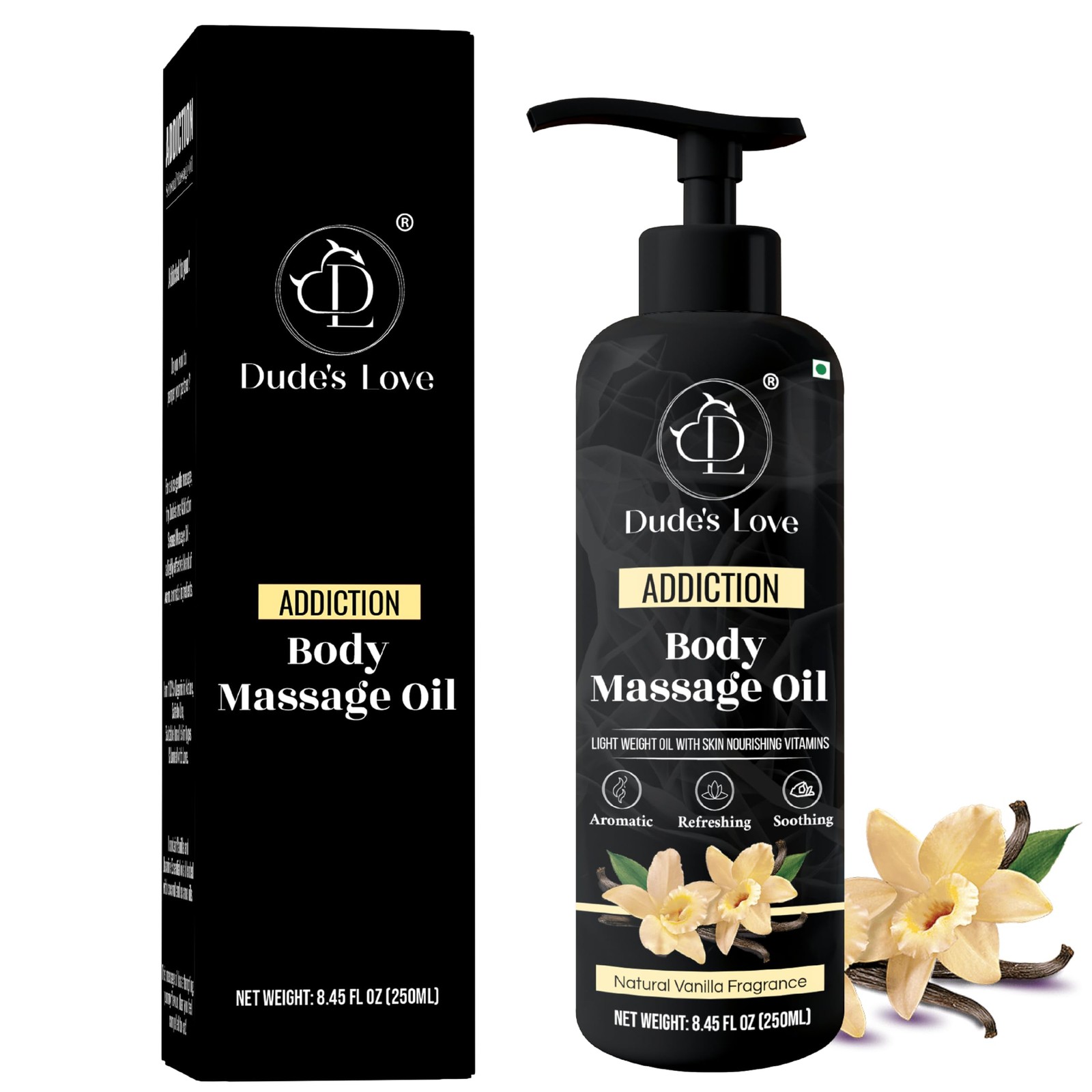 Dude’S Love Organic – Vanilla Edible Full Body Massage Oil – No Stain