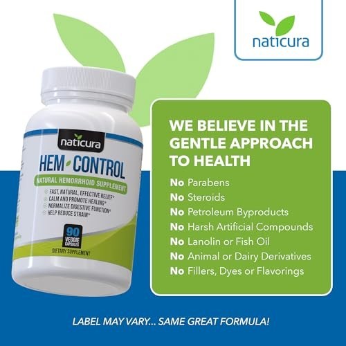 Hem-Control Natural Hemorrhoid Treatment Supplement – Fast & Lasting Pain Relief