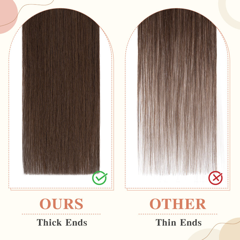 HAIRRO-USA Tape In 100% Human Hair Extensions Invisible Remy Hair Thick End 50GR