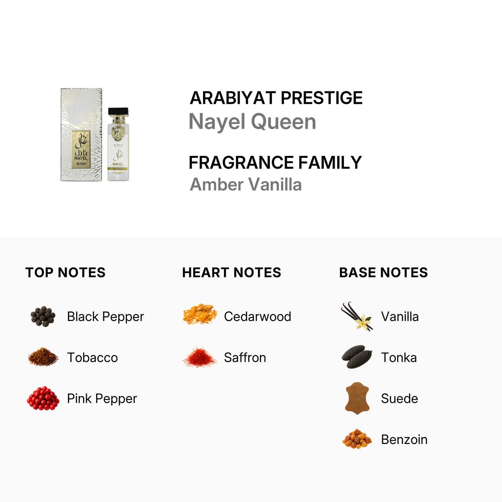 Arabiyat Prestige Unisex Nayel Queen EDP Spray 2.4 oz Fragrances 6290102035985