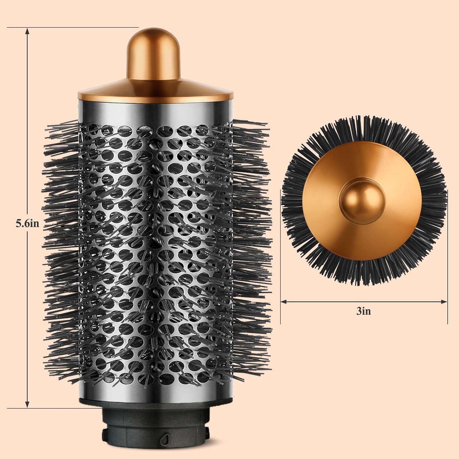 Genuine Dyson Airwrap Round Volumizing Brush Attachment, Nickel/Copper……….
