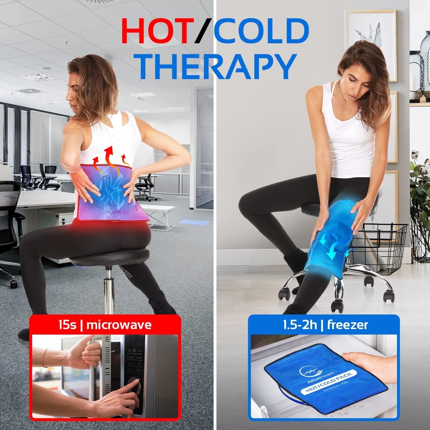 Flexible XL Gel Ice Pack Set – Hot & Cold Compress for Injury Recovery