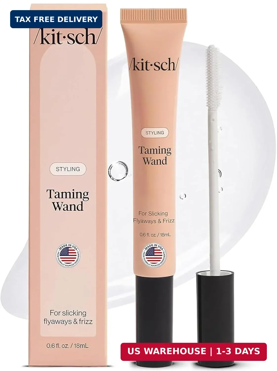 Kitsch Hair Taming Wand – Fly Away Stick For Hair with Biotin, Aloe & Vitamin E
