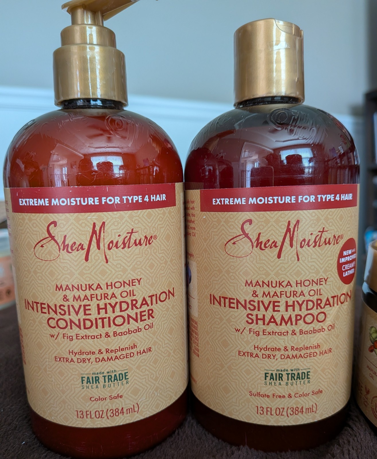 SheaMoisture Manuka Honey & Mafura Oil Shampoo 13oz, Conditioner 13oz, Masque