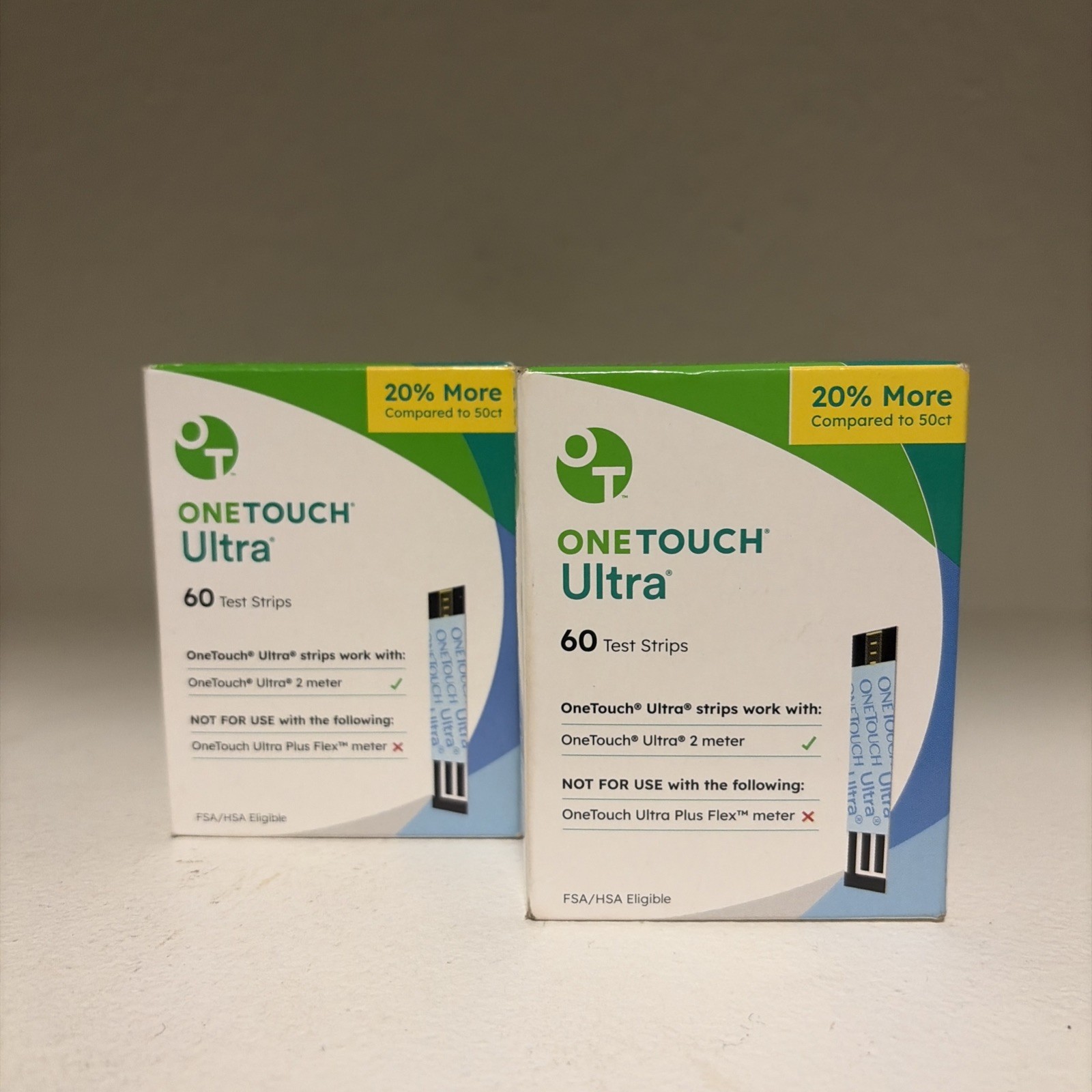 OneTouch Ultra 120 Test Strips-Exp 01/2027+ (2x60ct) Or (4x30ct)