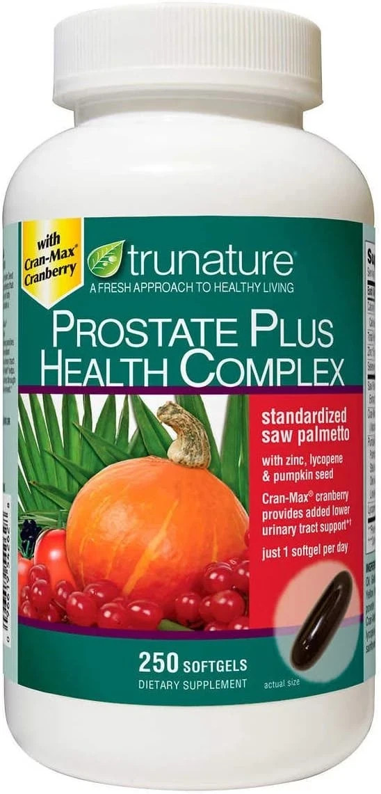 trunature PROSTATE PLUS HEALTH COMPLEX 250 Softgels with Saw Palmento – Fresh!