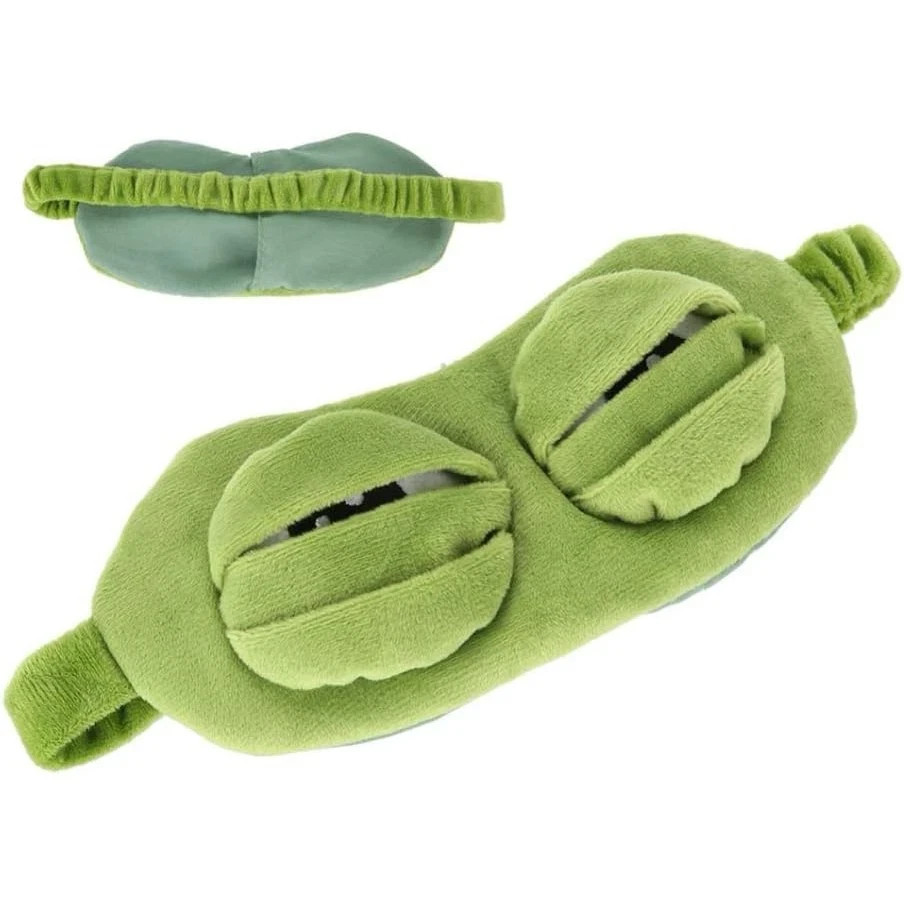 Funny 3D Frog Cute Sleeping Eye Mask Blindfold Travel Sleep Masks Soft Eye Cover