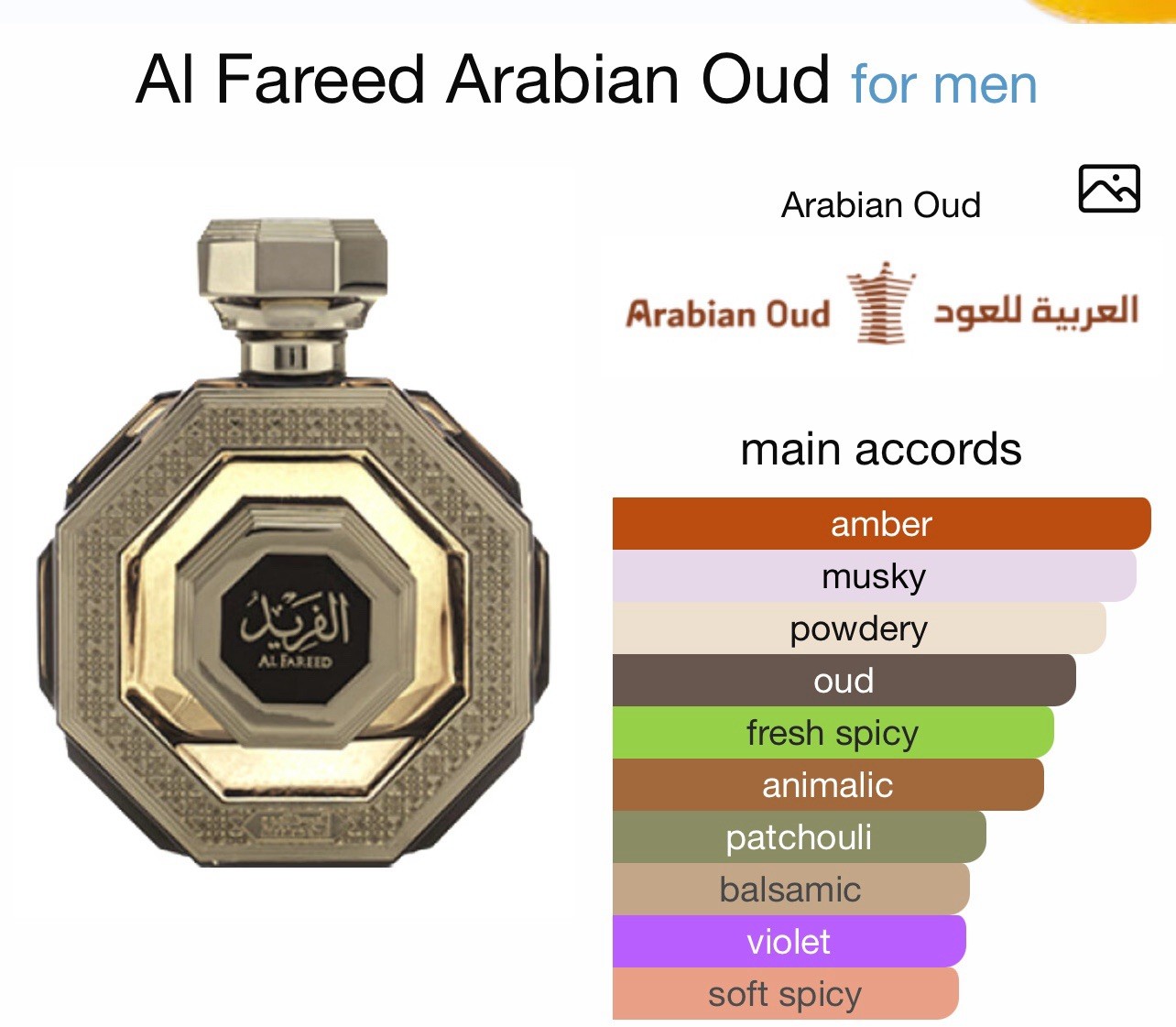 Arabian Oud Men’s Al Fareed Eau de Parfum Spray 3.4 fl oz