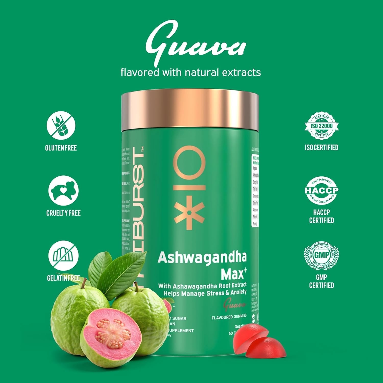 Nutri.burst Ashwagandha Max 500mg Gummies 60 Sugar Free