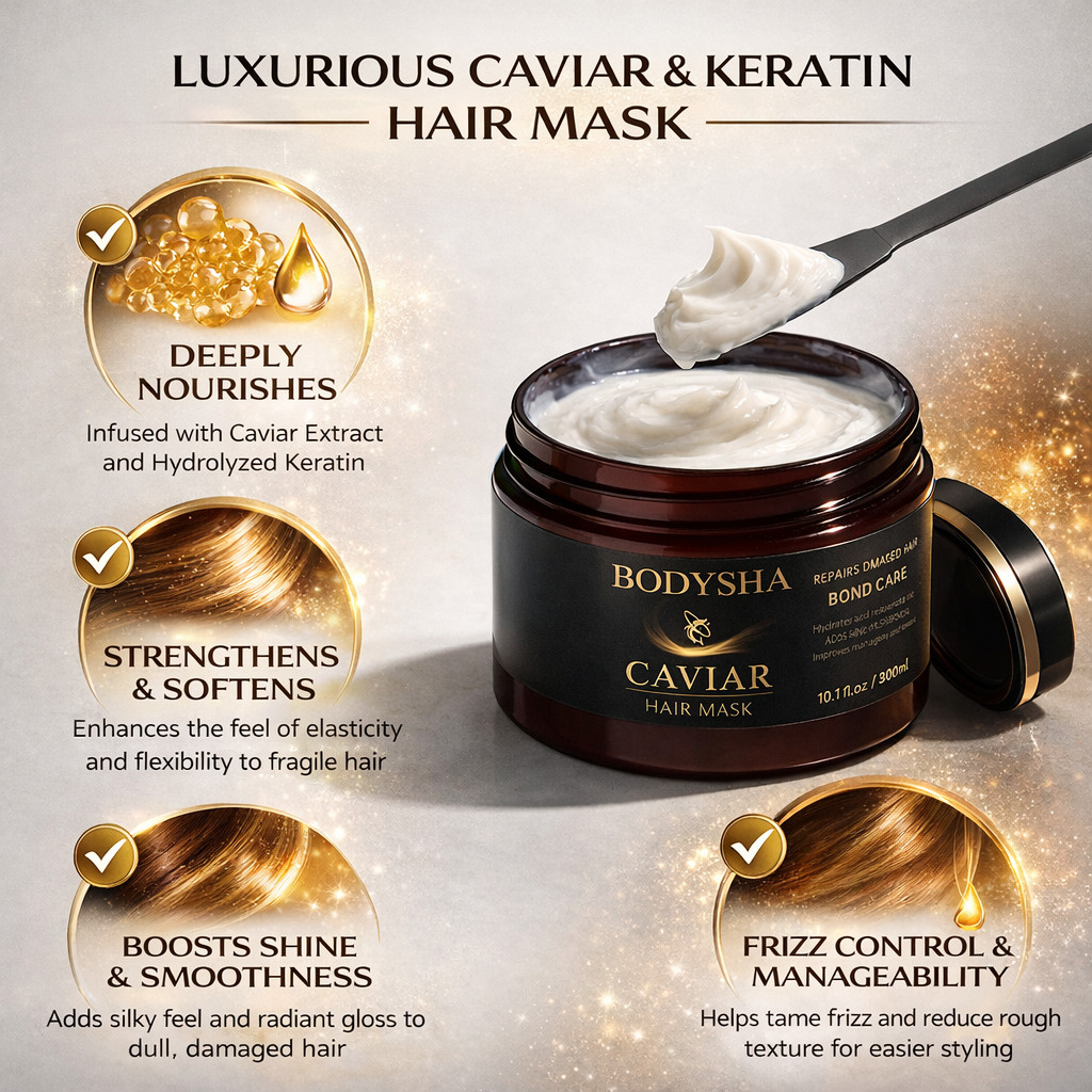 Caviar Hair Mask – Deep Conditioning Care Treatment Hydrates Dry & Damaged Hair