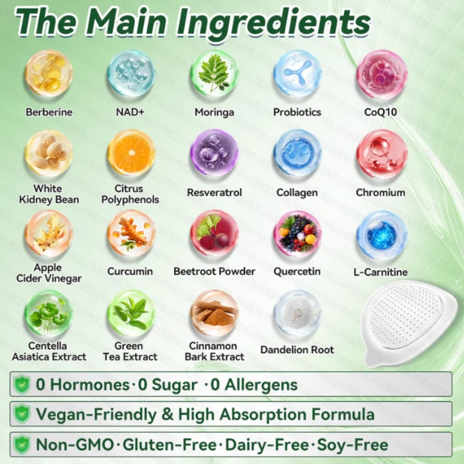 1-5Boxes Moringa Berberine NAD+ Weight Loss Patches Advanced Nano Microneedle