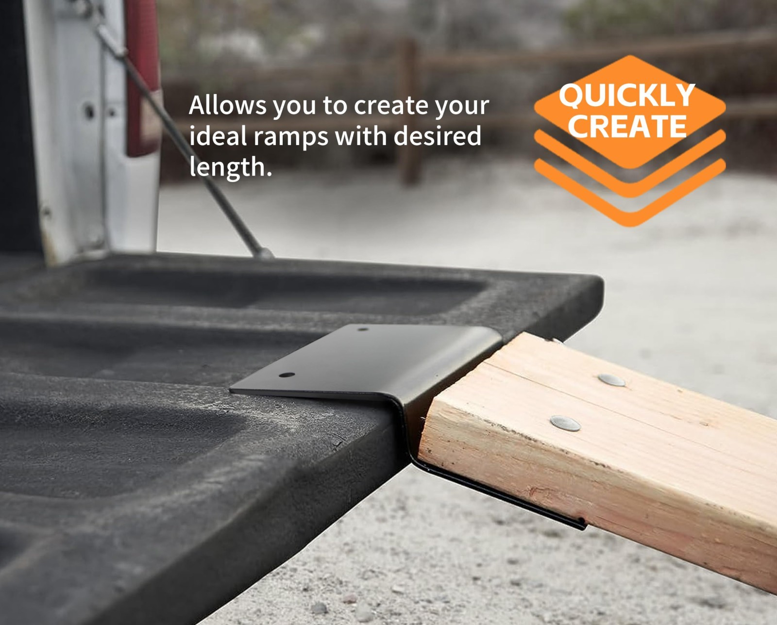 Steel Ramp Top Kit for 2″x8″ Planks – Load ATV, Motorcycle & Lawn Equipment Safe