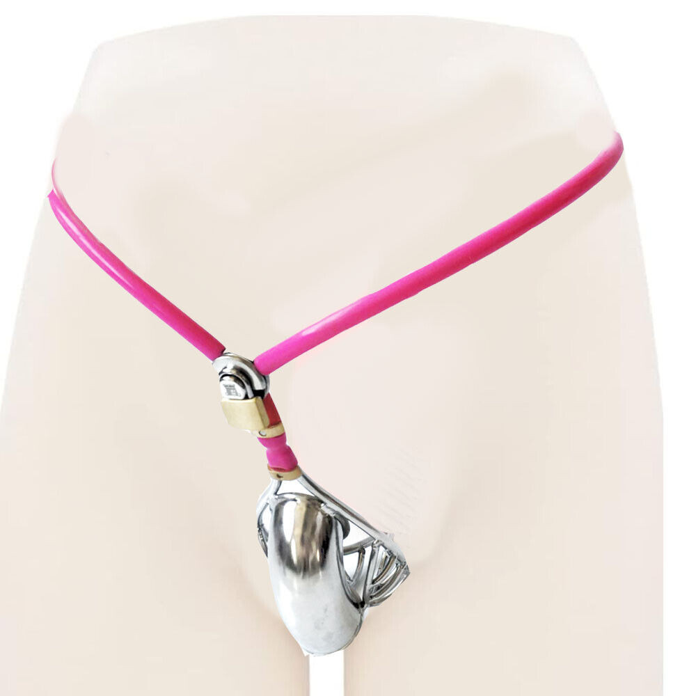 Stainless Steel Chastity Belt Device Back Male Underwear Bandage Chastity Cage