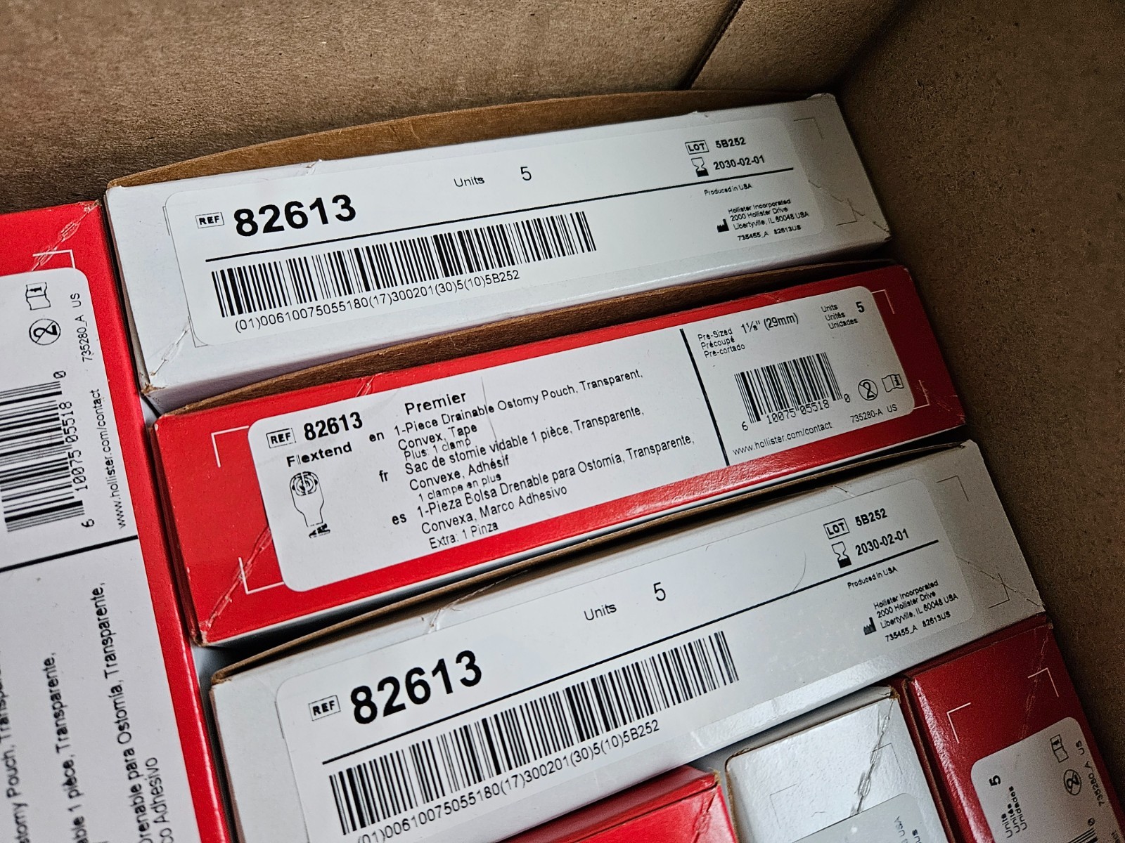 LOT 12 BOXES – Hollister 82613 Convex Ostomy Pouch 1 1/8″ Flange 29mm EX 2029-30