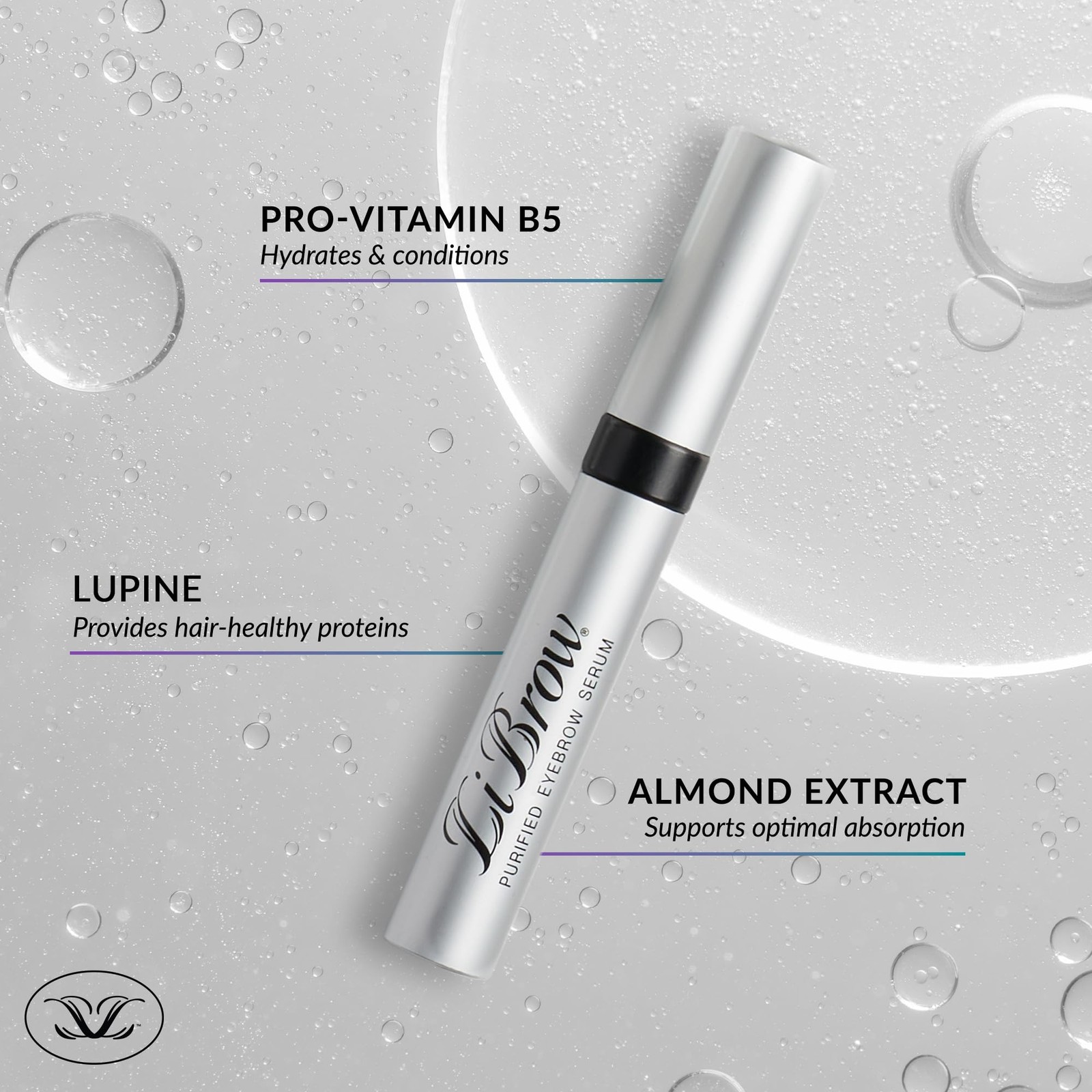 Eyebrow Serum Purified Growth Formula 3mL Clear Natural Botanical LiBrow Darker