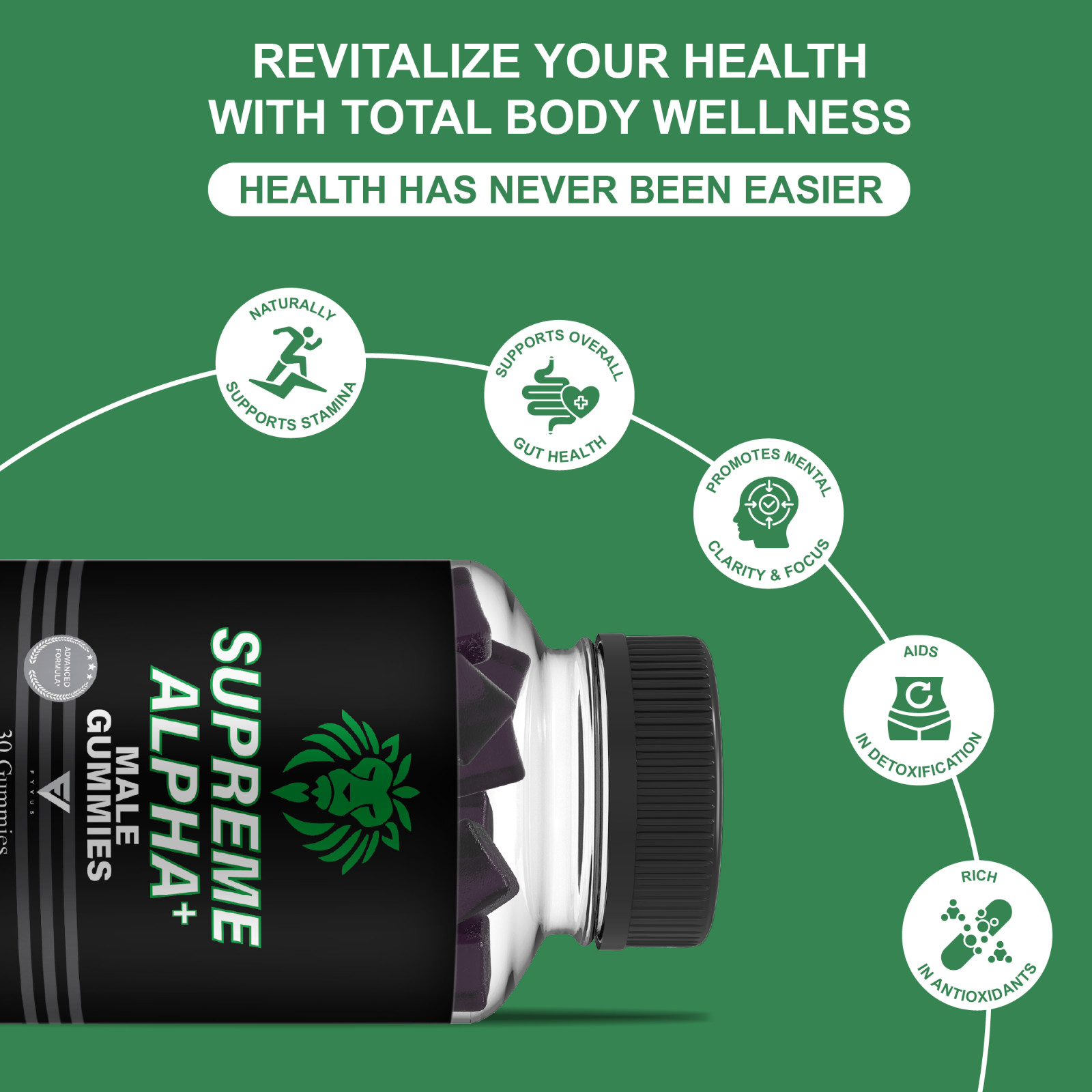 Supreme Alpha Male Gummies, SupremeAlpha Performance Supplement (30 Gummies)