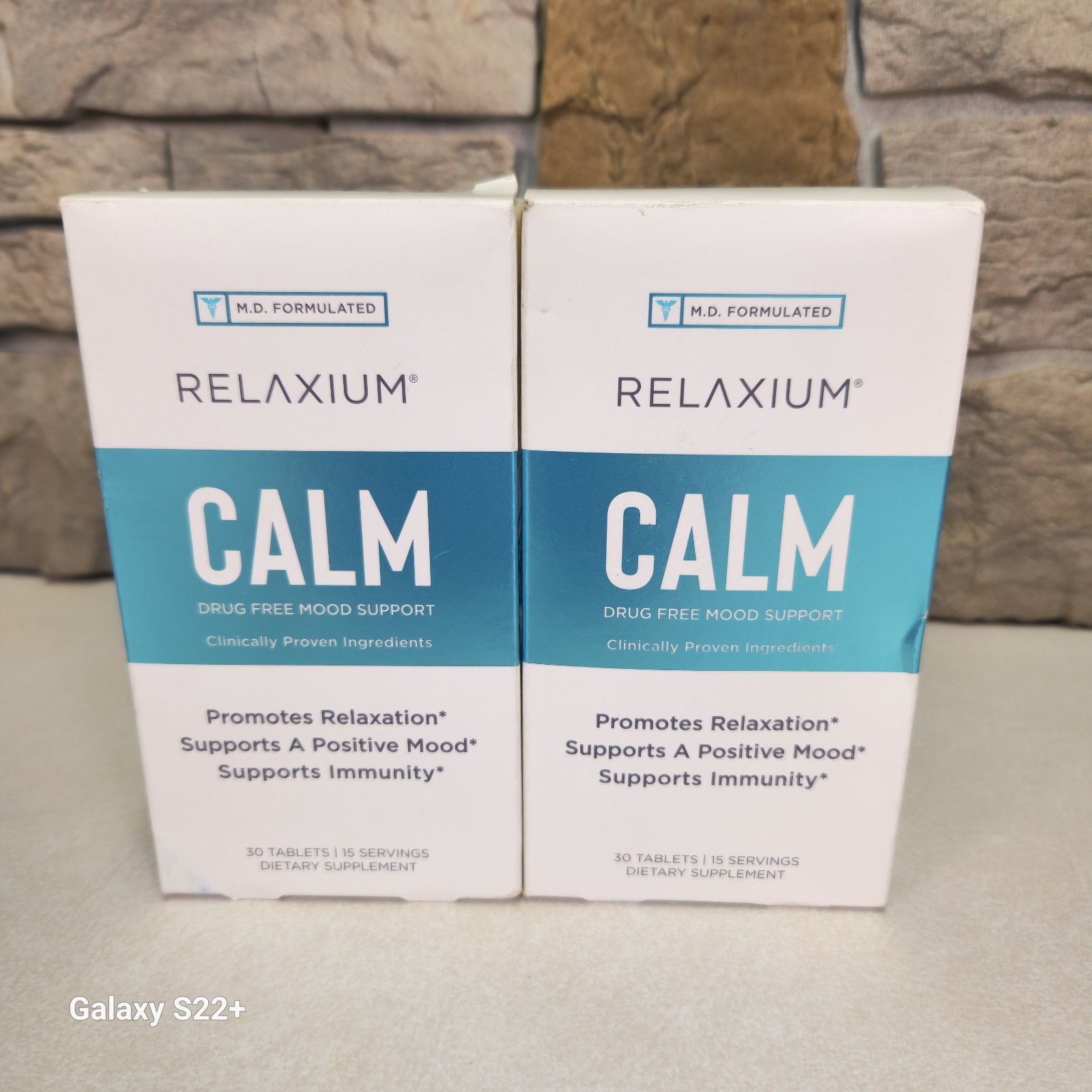2X Relaxium Calm Non-Habit Forming Stress and Mood Support Supplement EXP 12/25