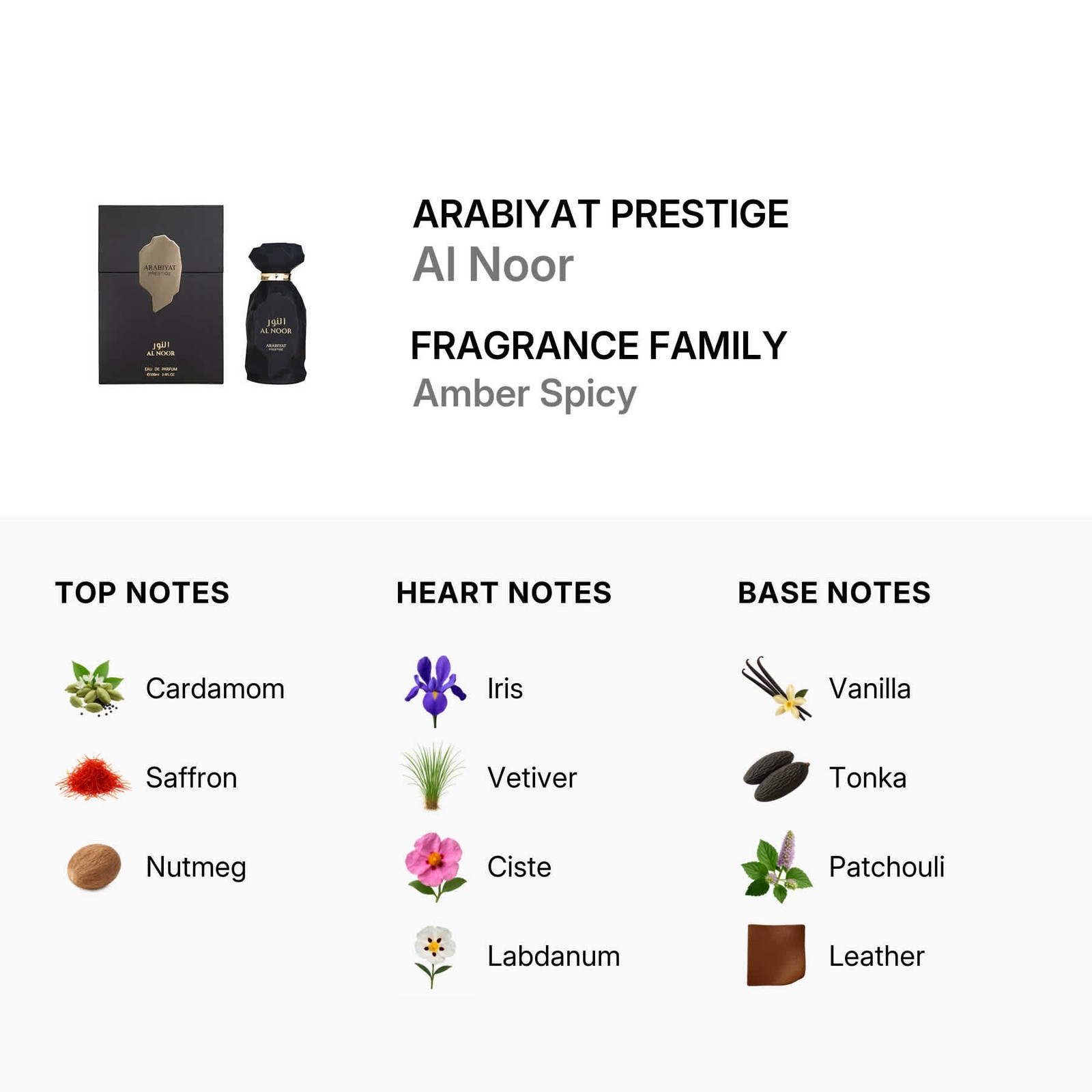 Arabiyat Prestige Unisex Al Noor EDP Spray 3.4 oz Fragrances 6290361912379