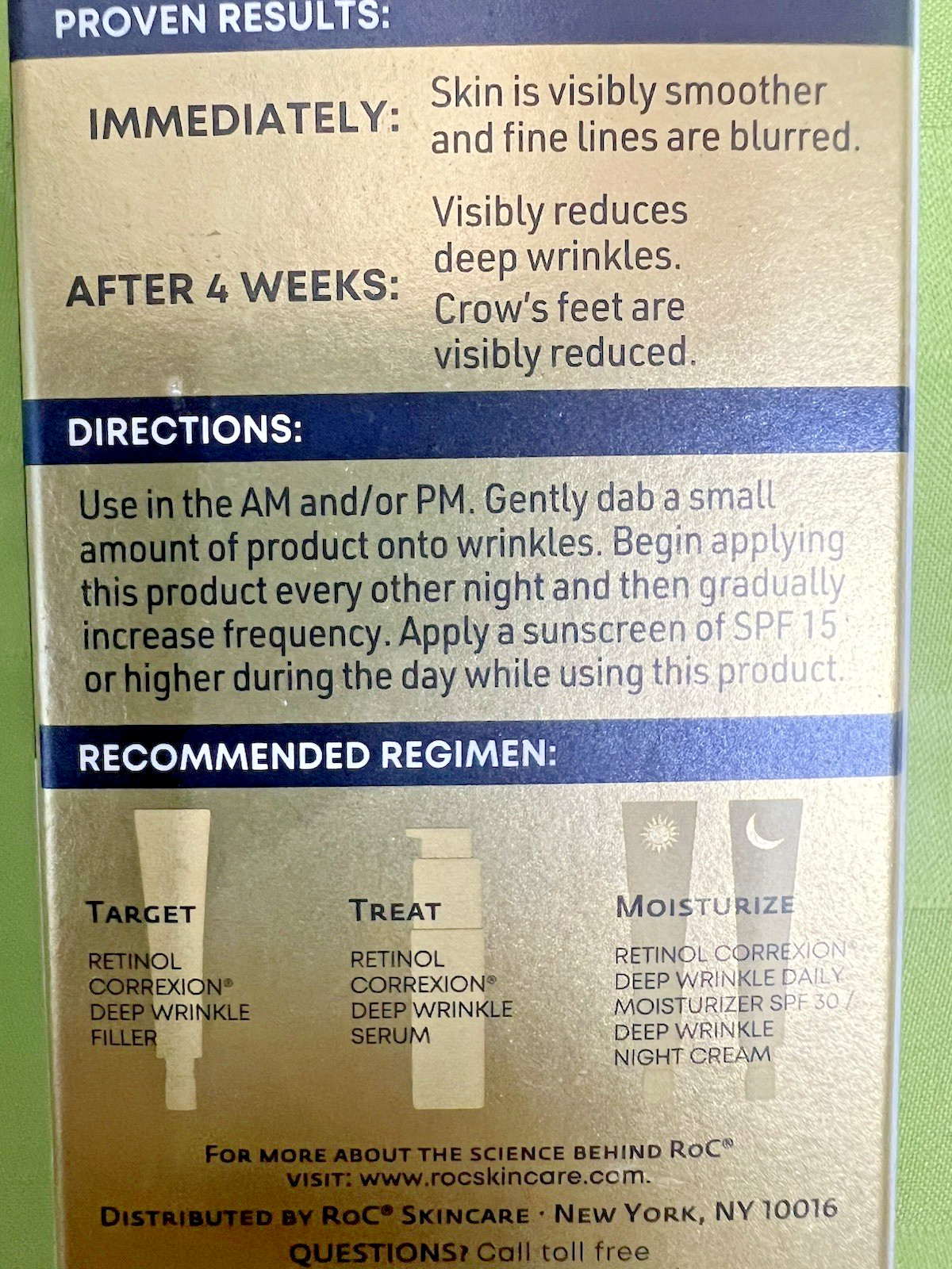 RoC Retinol Correxion Deep Wrinkle Filler ~ 1 fl oz ~ NIB + FAST FREE SHIPPING!