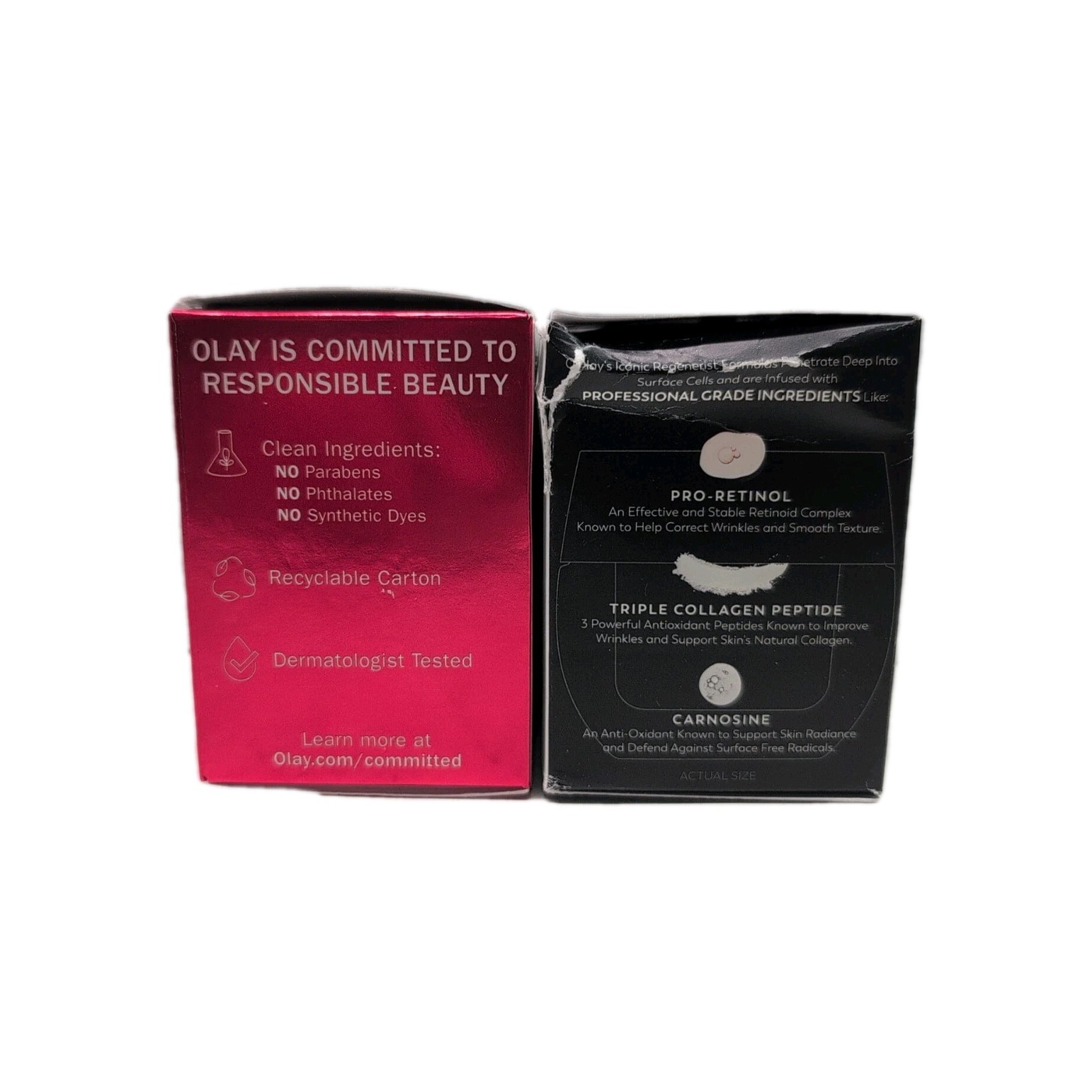 (2) OLAY Regenerist Micro-Sculpting Cream Anti Aging Moisturizer + Night Cream