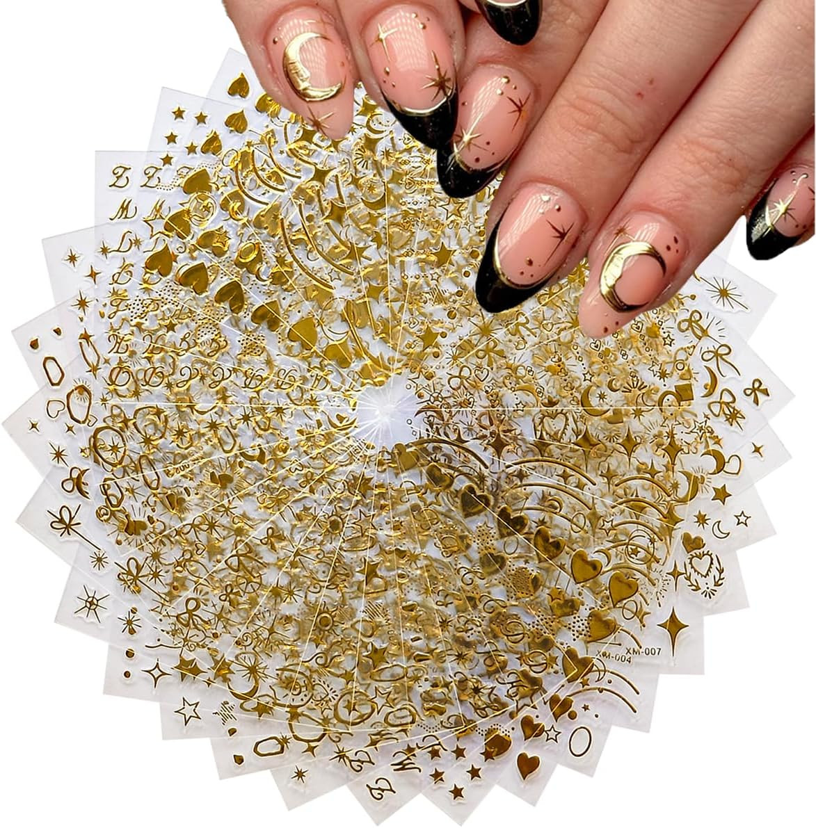 White Flower Nail Art Stickers White Flower with Rhinestones Nail Decals 3D Self