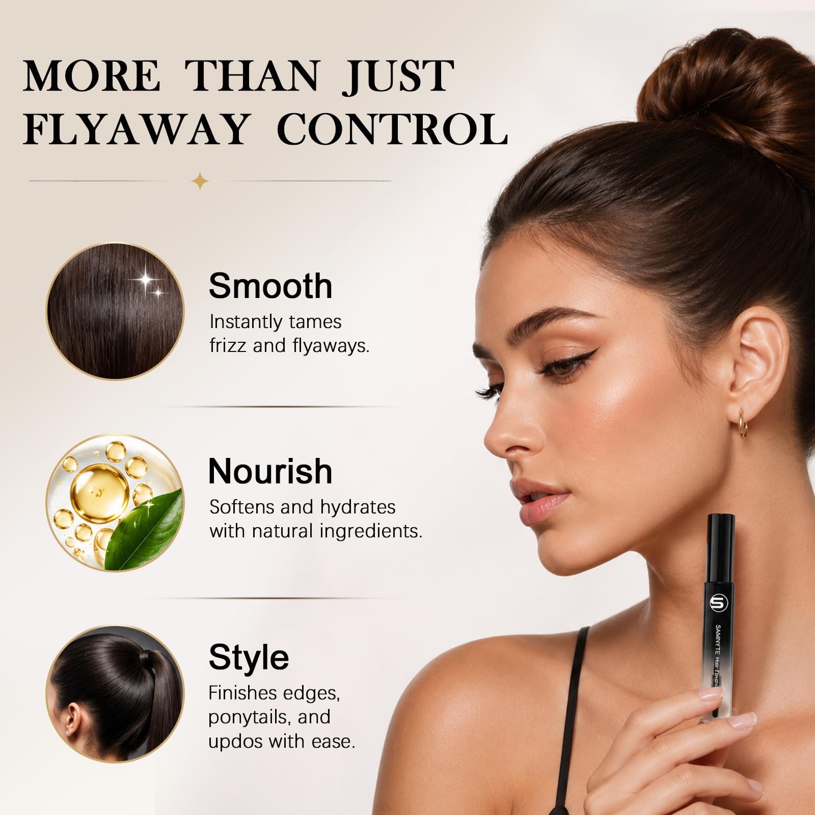 Hair Finishing Stick, 2 Pack – 0.7 Fl.Oz Hair Mascara for Taming Flyaways, No…