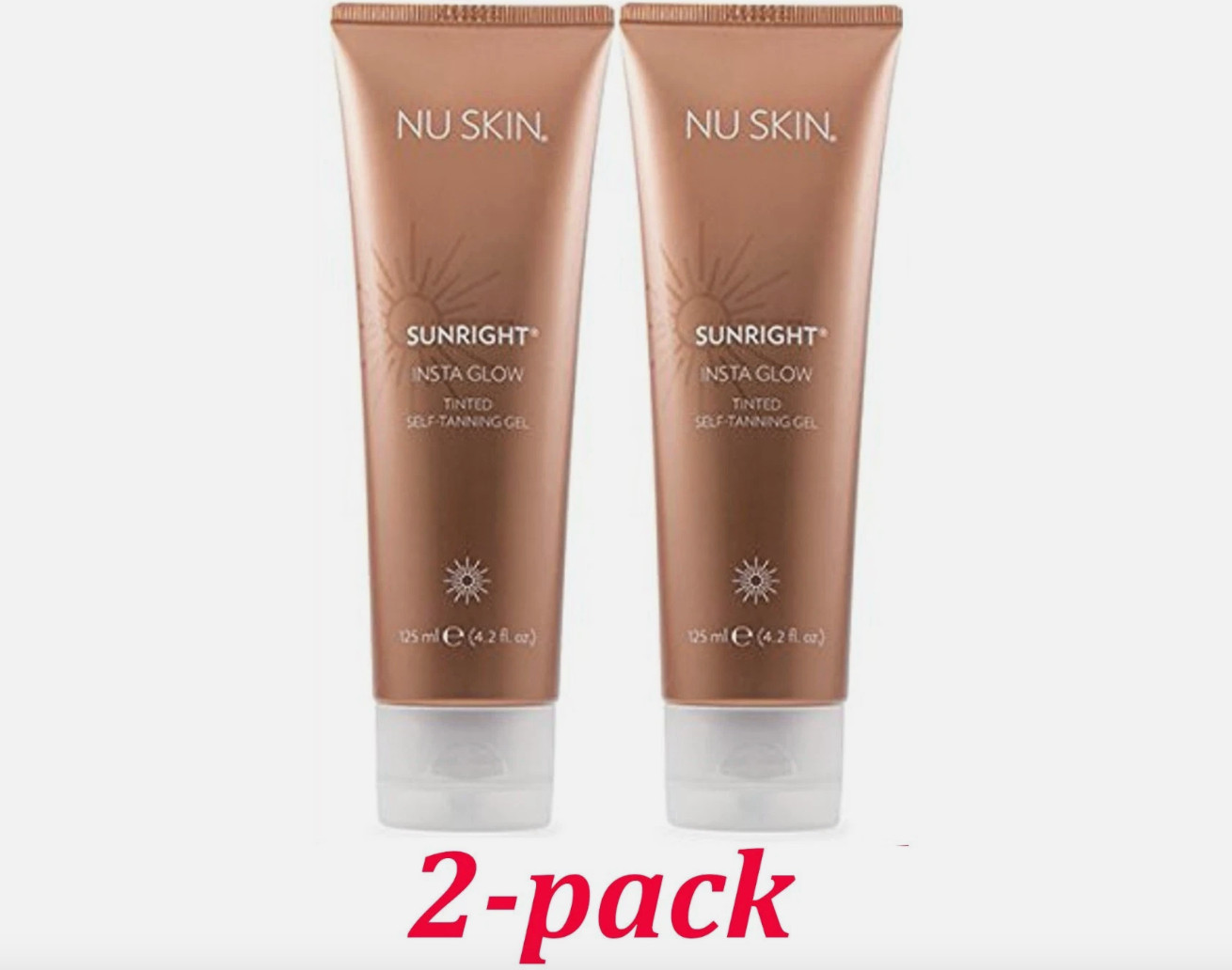 2-Pack Nuskin Sunright INSTA GLOW Self-Tanning Gel 4.2fl.oz ✨New✨
