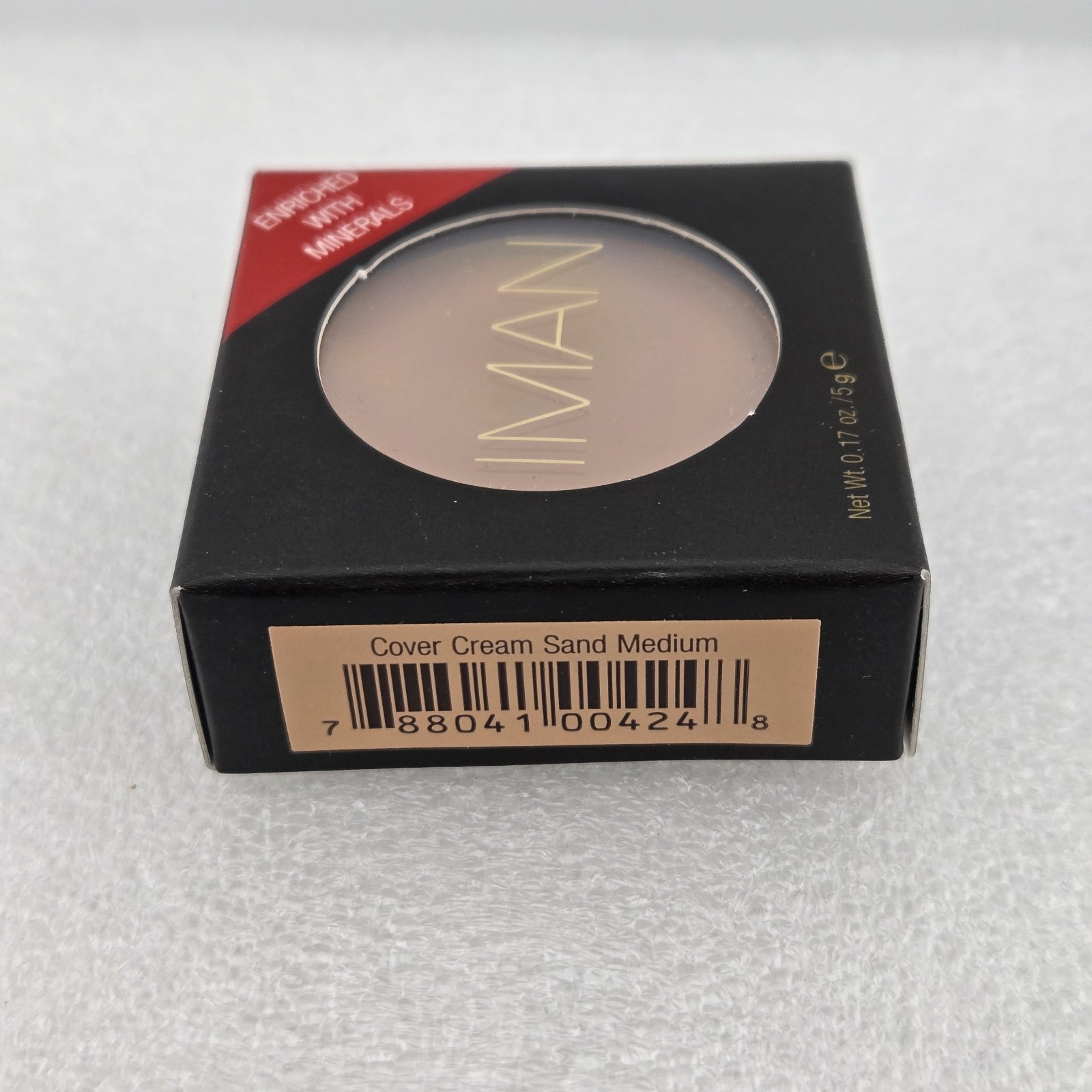 IMAN Second to None Cover Cream Concealer SAND MEDIUM 0.17 oz Enriched Mineral