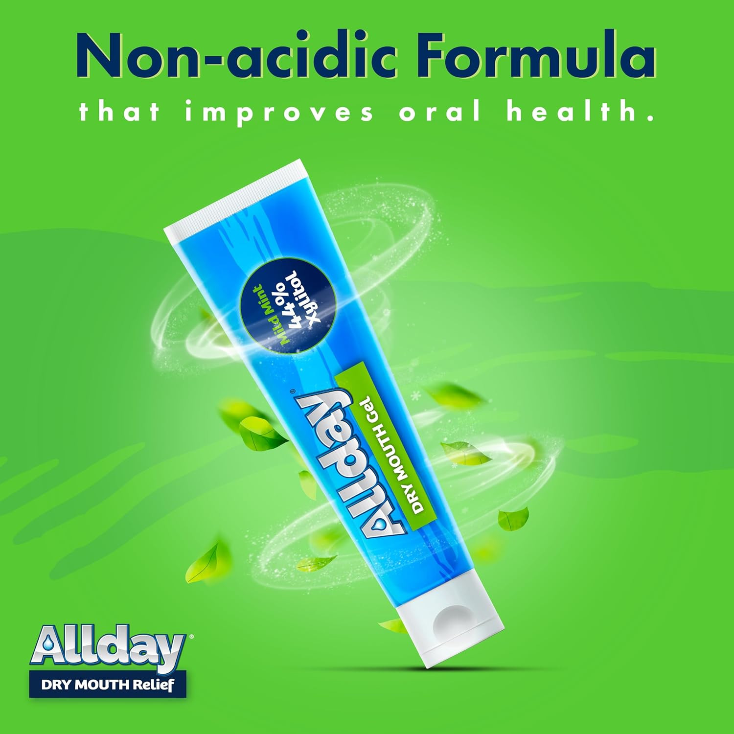 Allday Dry Mouth Treatment Gel – Maximum Strength Xylitol, Fast Acting, Non-Acid