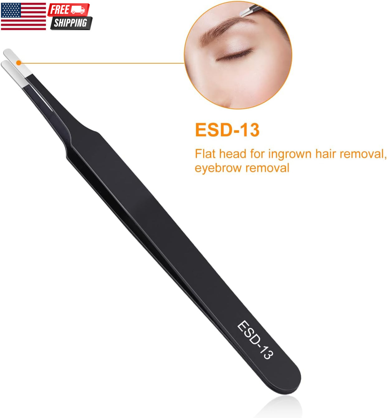 3PCS Precision Tweezers Set, Upgraded Anti-Static Stainless Steel of Tweezers, f
