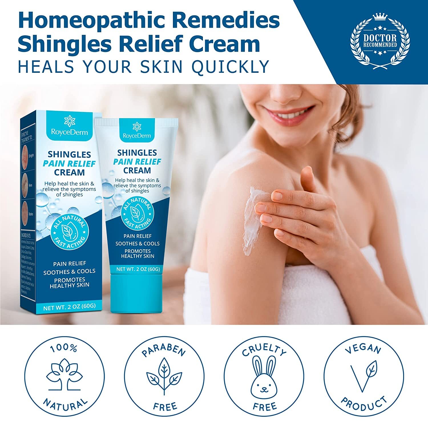 Shingles Treatment, Anti Itch Cream Extra Strength Shingles Pain Relief Cream