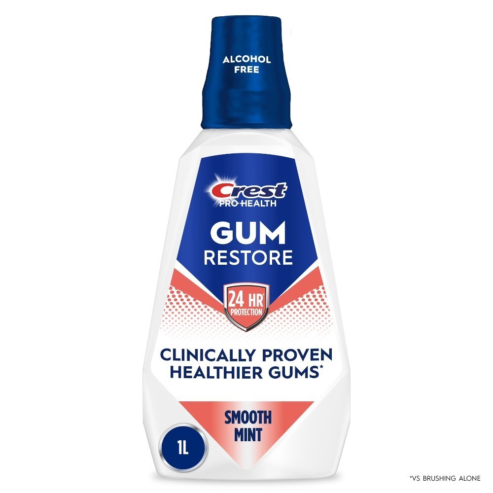 Free Mouthwash for Gingivitis and Plaque, Smooth Mint Flavor Mouth