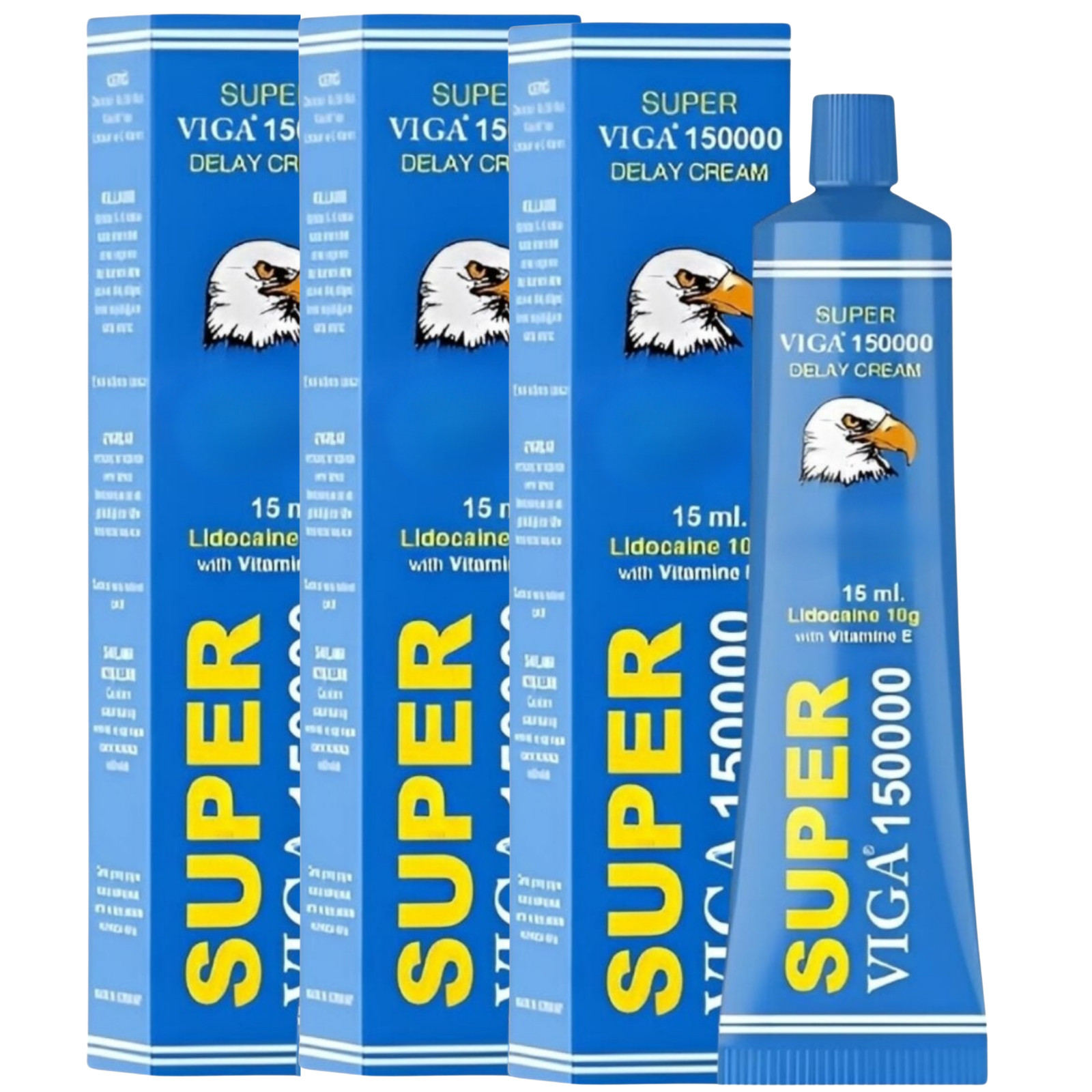 Viga 150000 for Men Long-Lasting Delay Cream 100% Natural Pack of 2