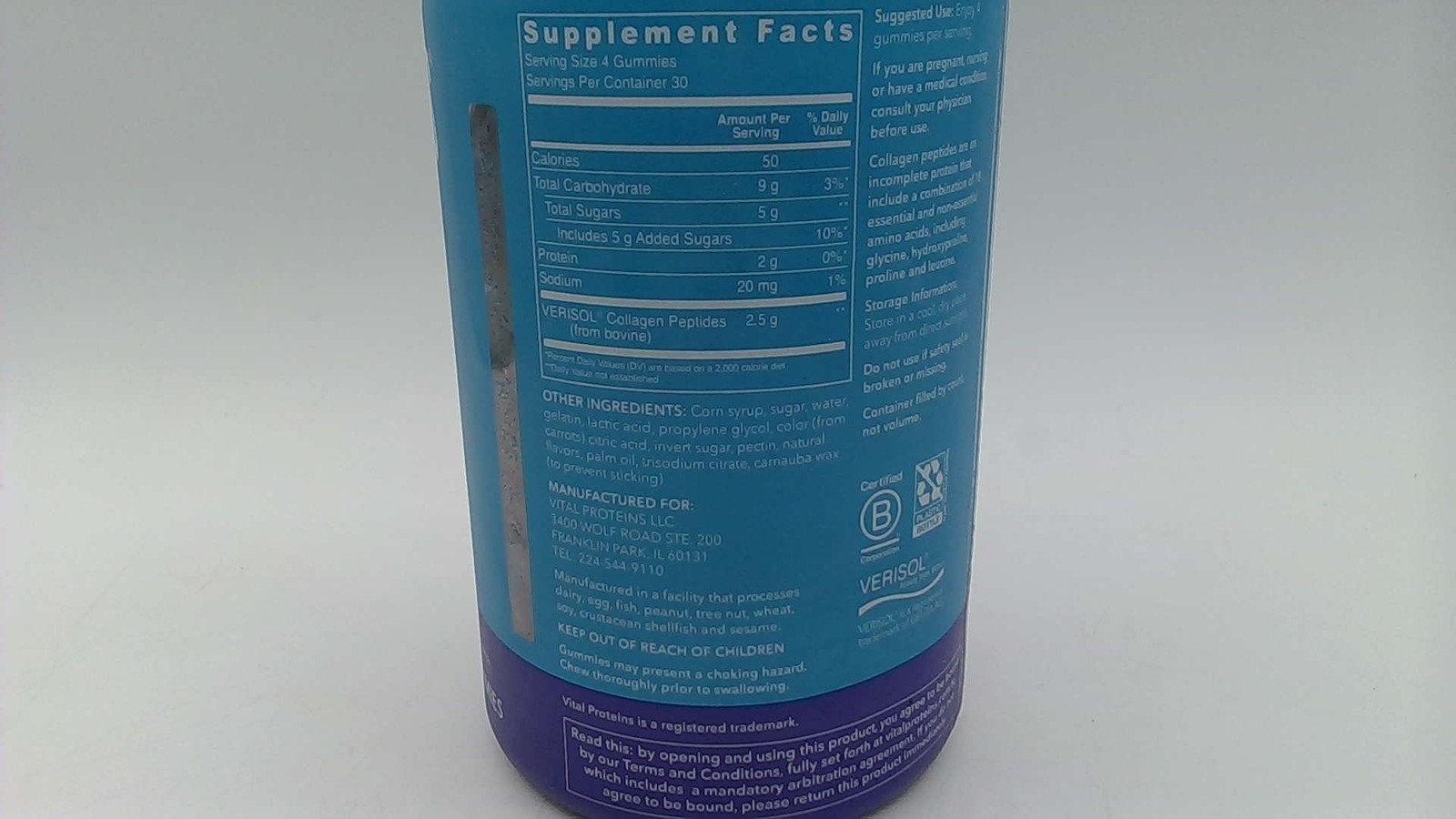 Vital Proteins Collagen Gummies, 2.5g Of Clinically-Tested-EXP:01/2027