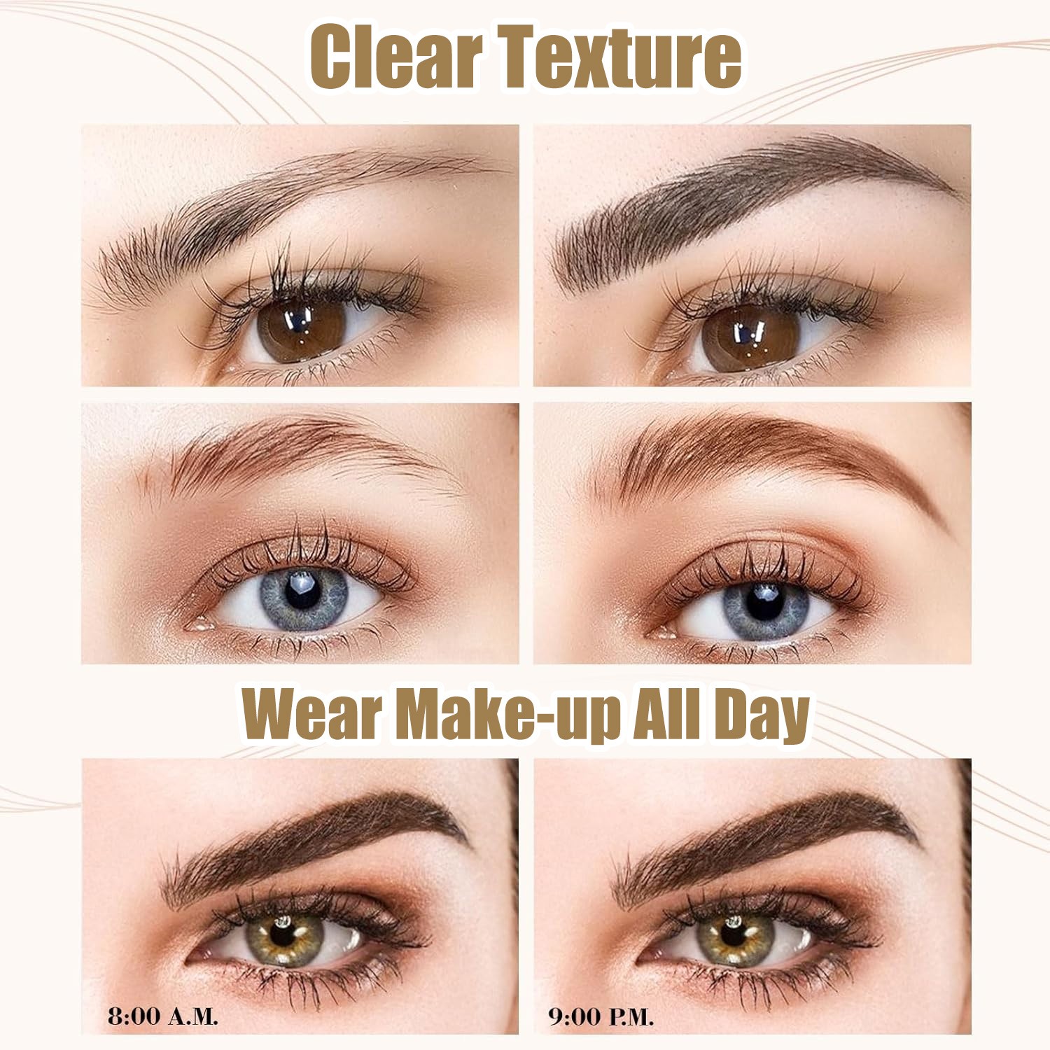 4-Prong Waterproof Eyebrow Pencil – Easy to Apply, Long-Lasting & Smudge-Proof
