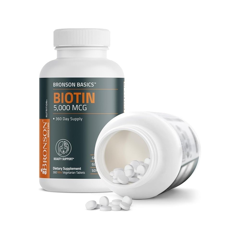 21st Century Biotin 5000 mcg Tablets 360 Count Hair Skin & Nails Exp 02/2027