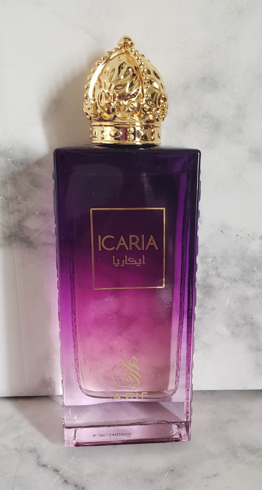 Icaria United Arab Emirates Arif 3.4 Fl oz 100ml Eau Du Parfum NEW Purple Gold