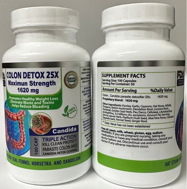 Colon Detox capsules 14 days cleanse Natural Detox Pills Constipation Relief 100