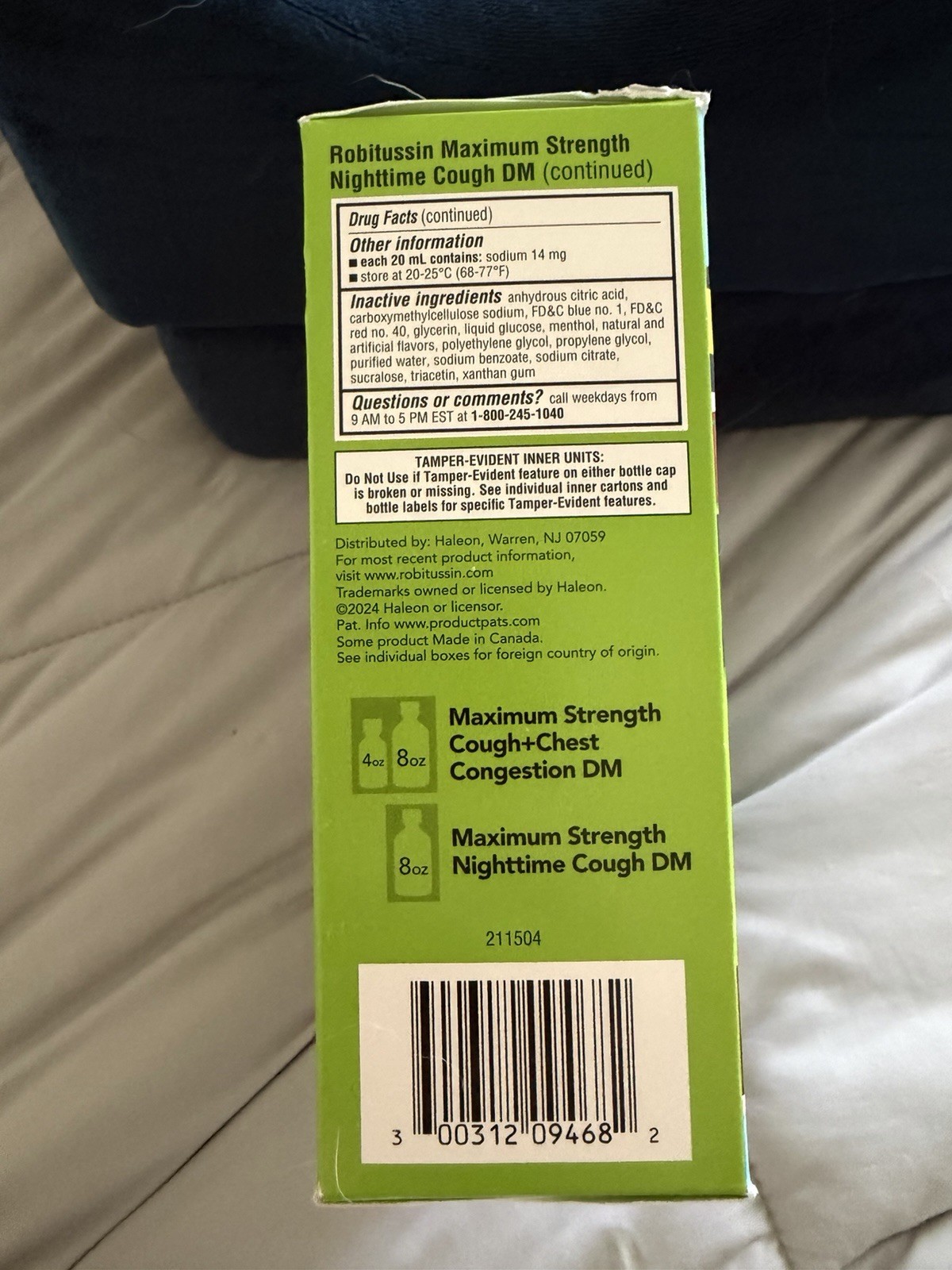 Robitussin Maximum Strength Day & Night Cough + Chest Congestion DM 8 Fl Oz