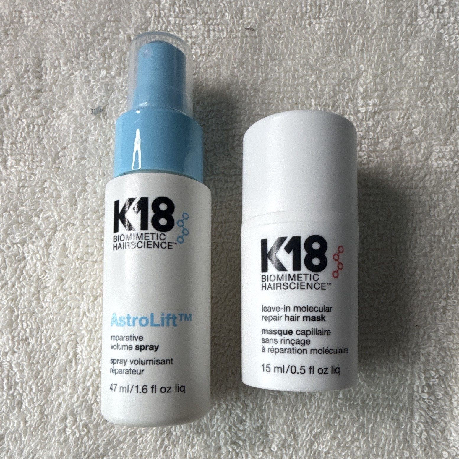 K18 Biomimetic Hairscience AstroLift Volume Spray 47ml & Repair Mask 15ml