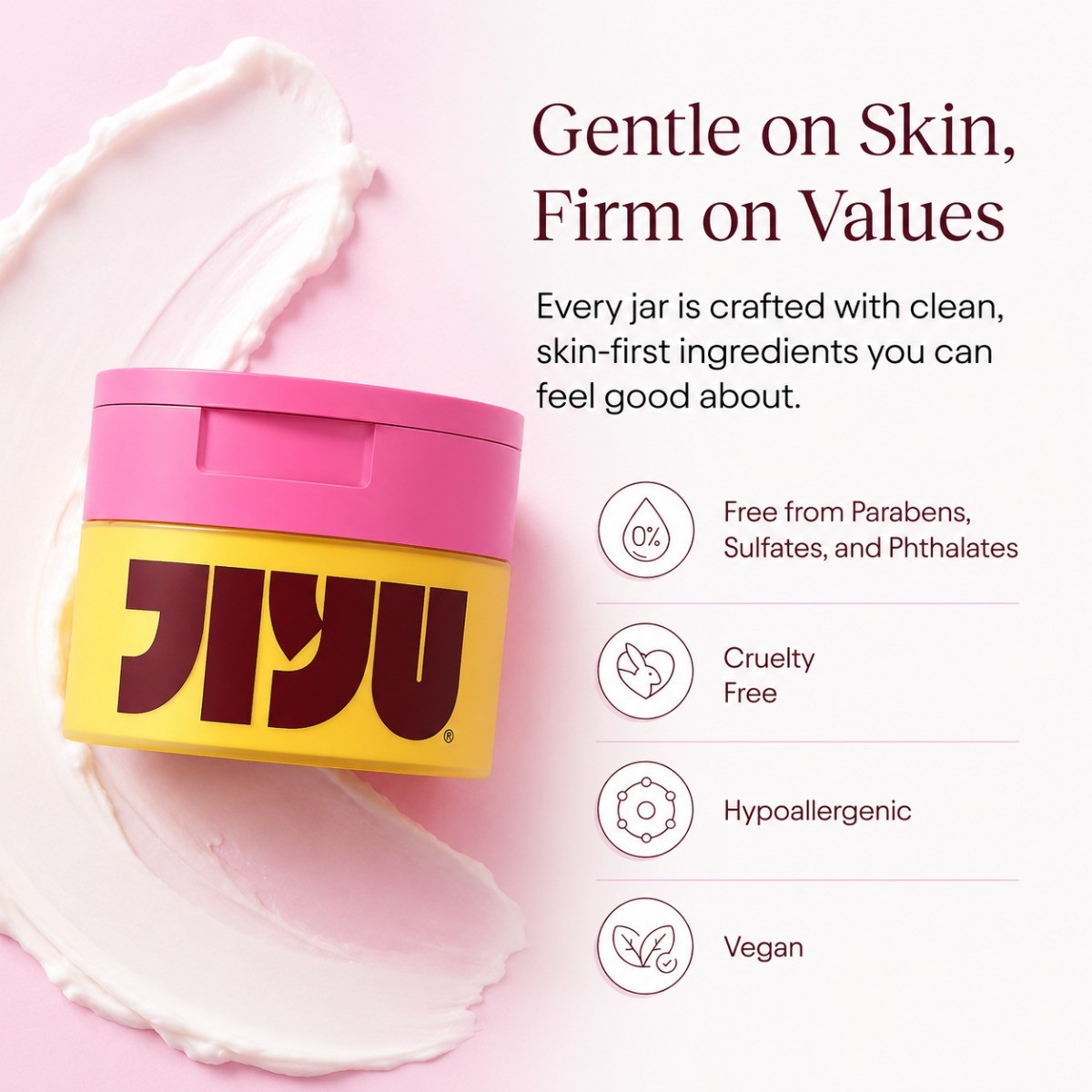 JIYU Anti-Aging Moisturizer with NAD+ & 5x Hyaluronic Acid, Stress Repair Cream