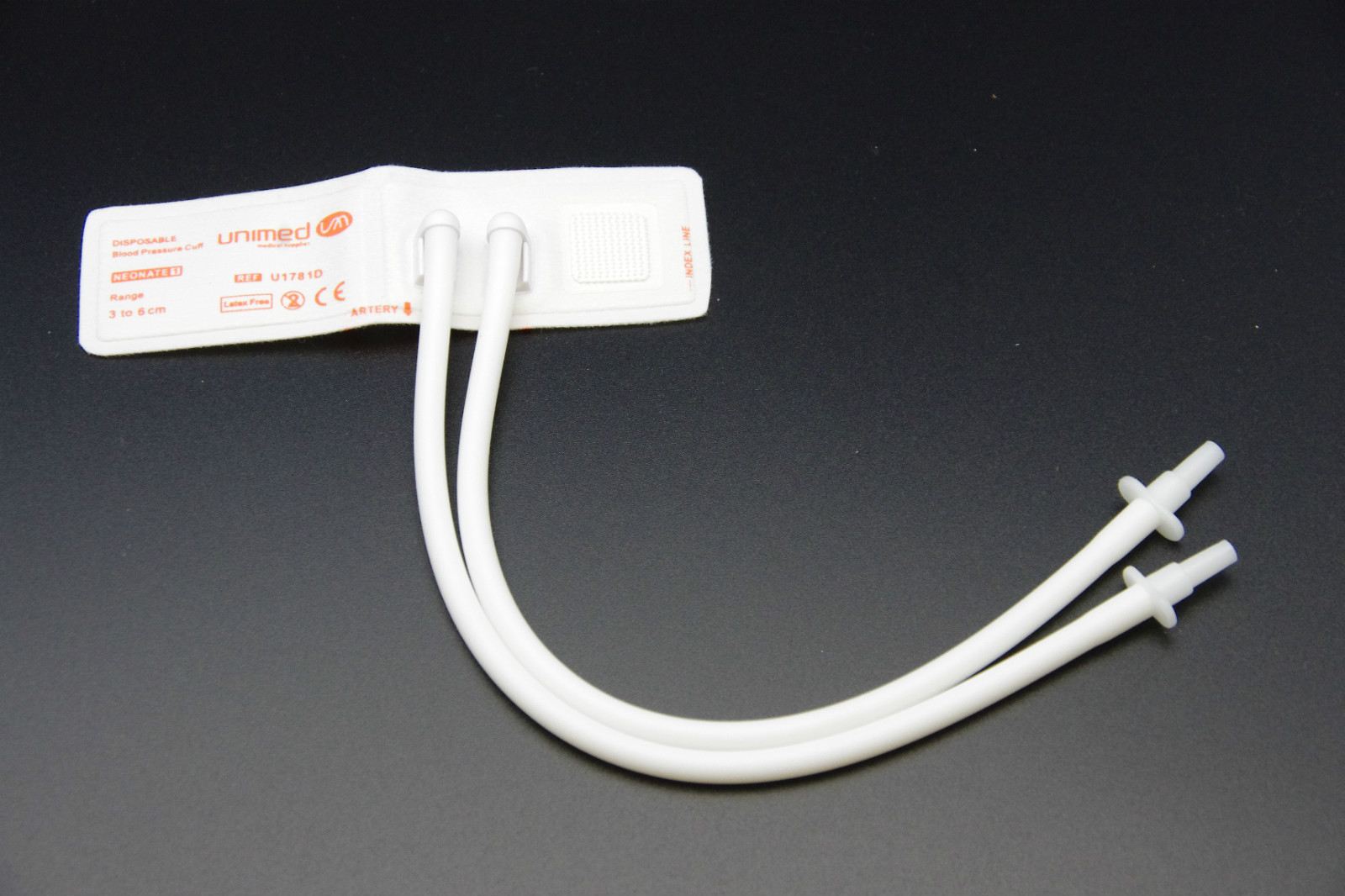 Size 1 (3-6cm ) DOUBLE HOSE NEONATE NIBP BLOOD PRESSURE CUFF FOR VETERINARY USE