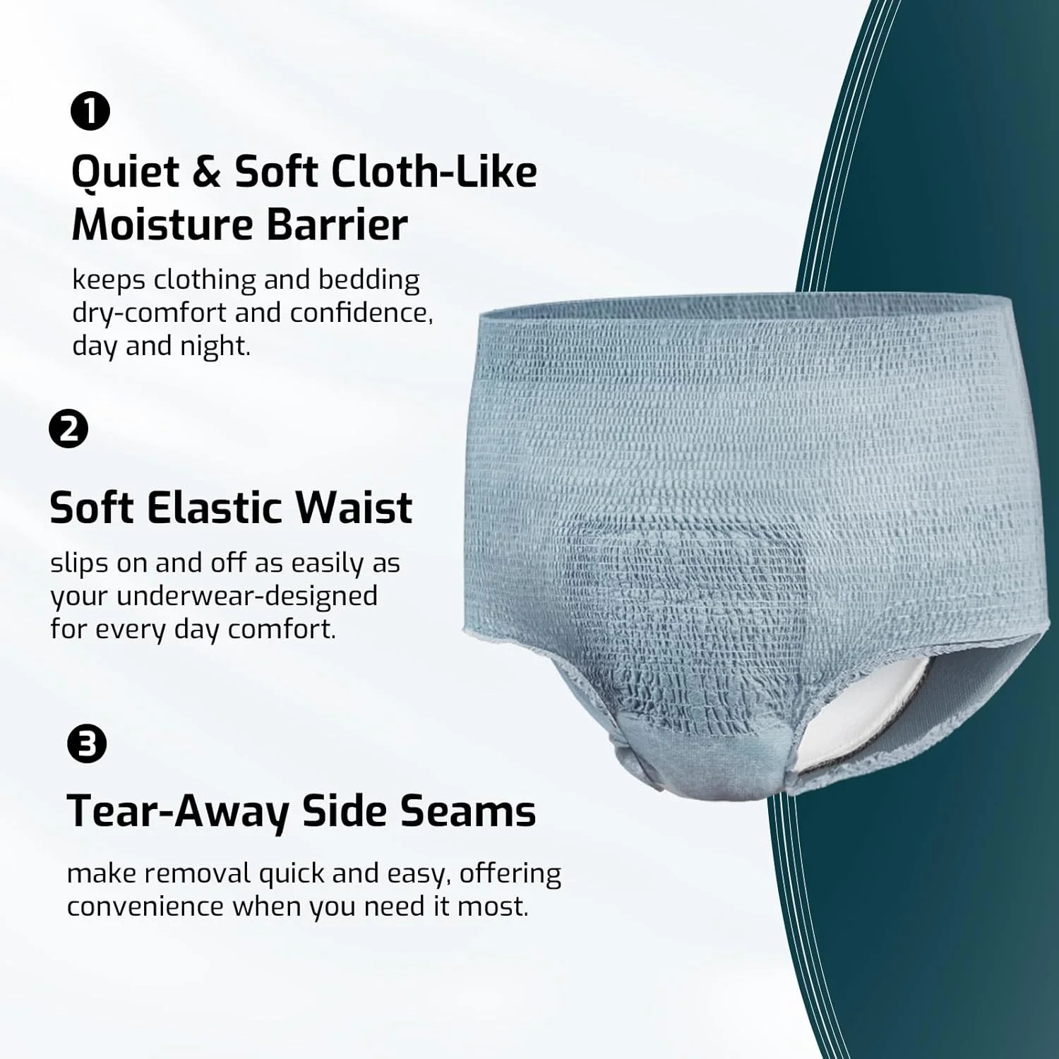 SUNKISS Super Soft Incontinence Underwear for Men, Daytime Disposable Adult Pull