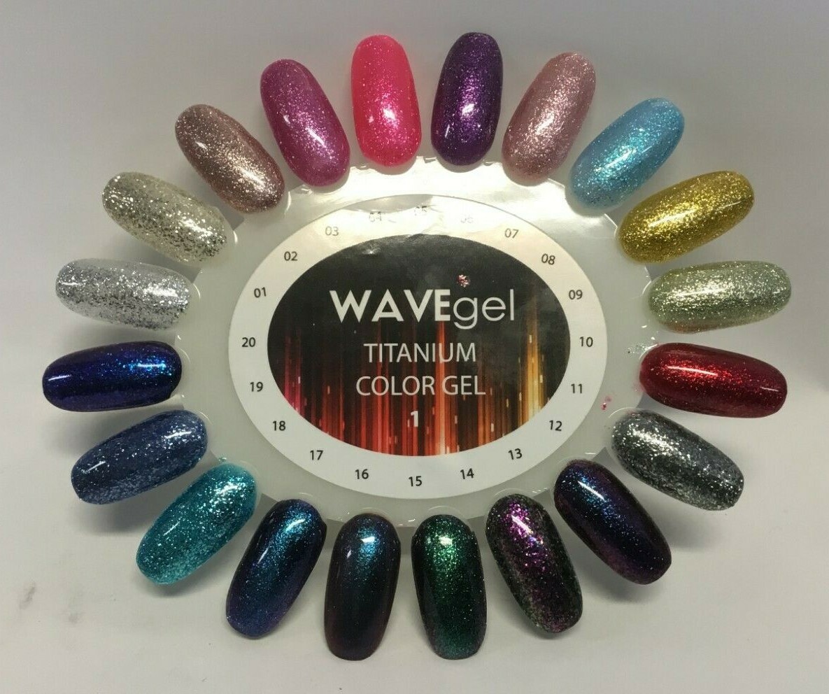 Wave Gel Glitter Soak Off gel polish Pick Your Color T1-T12 O1-O6 (0.5 oz/15ml)